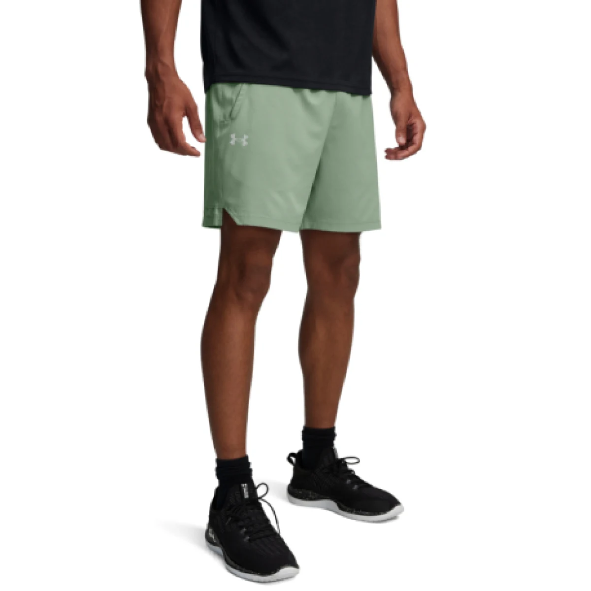 Pánské tréninkové kraťasy UNDER ARMOUR Vanish Woven 6in Graphic Sts-GRN · záber 1