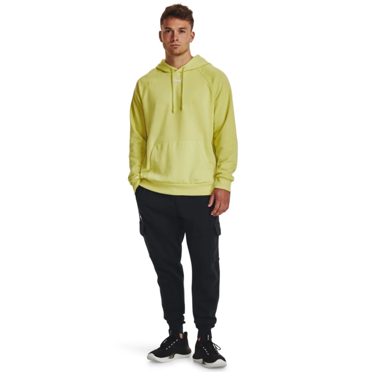 Pánská zateplená mikina s kapucí UNDER ARMOUR UA Rival Fleece Hoodie-YLW · záber 4