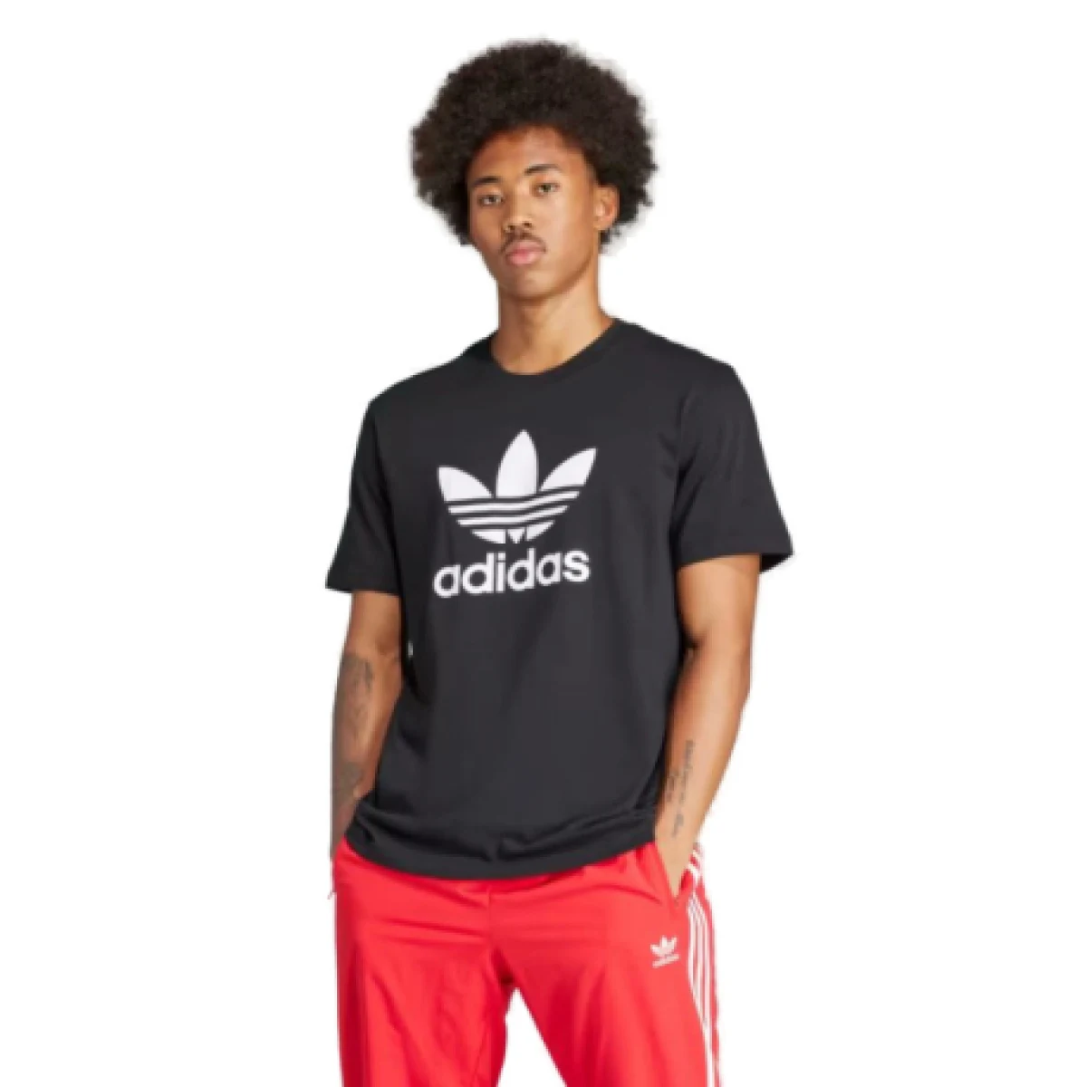 Pánské tričko s krátkým rukávem ADIDAS Trefoil t-shirt-Black · záber 1