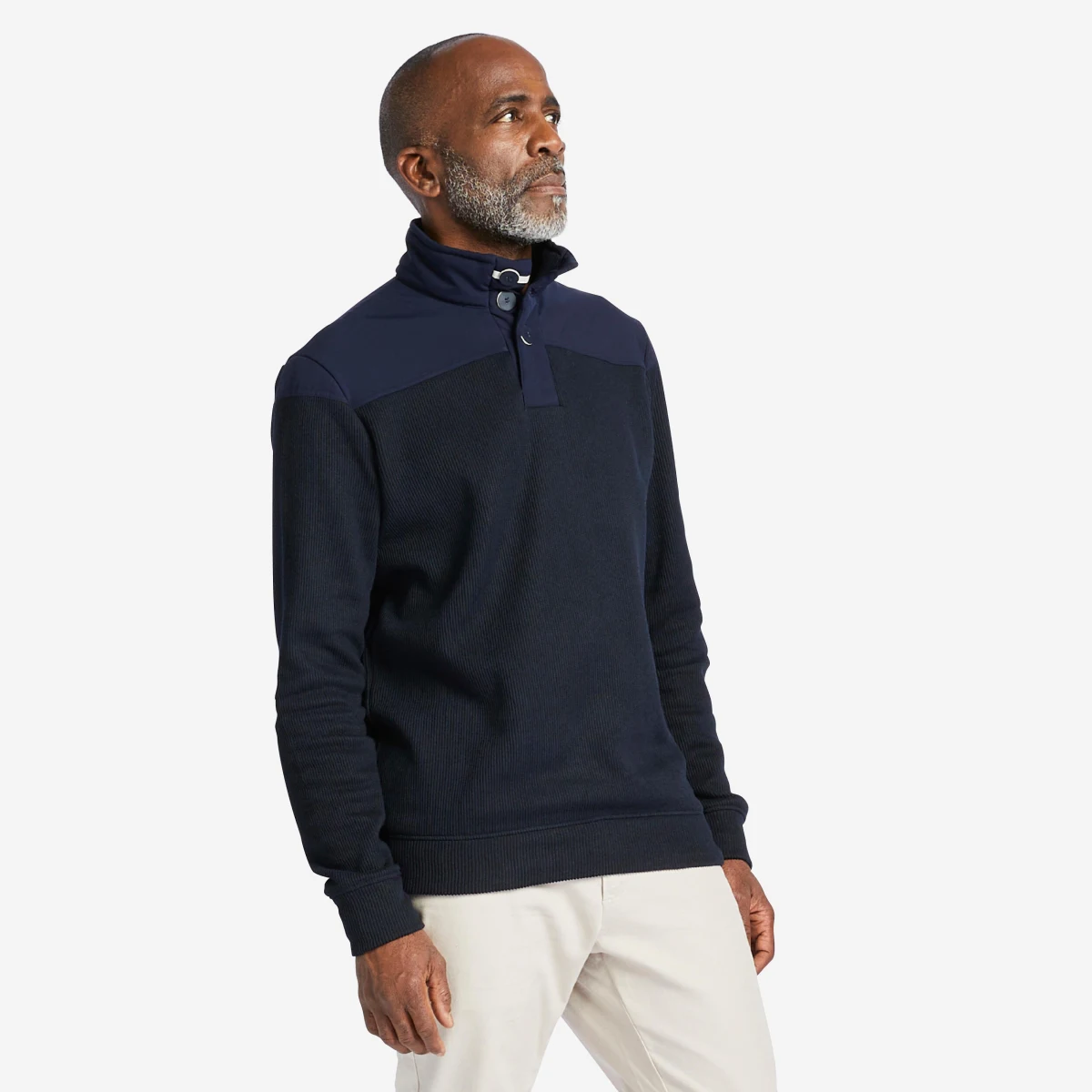 DECATHLON Pánsky pulóver Sailing 100 na jachting modrý 3XL · záber 1