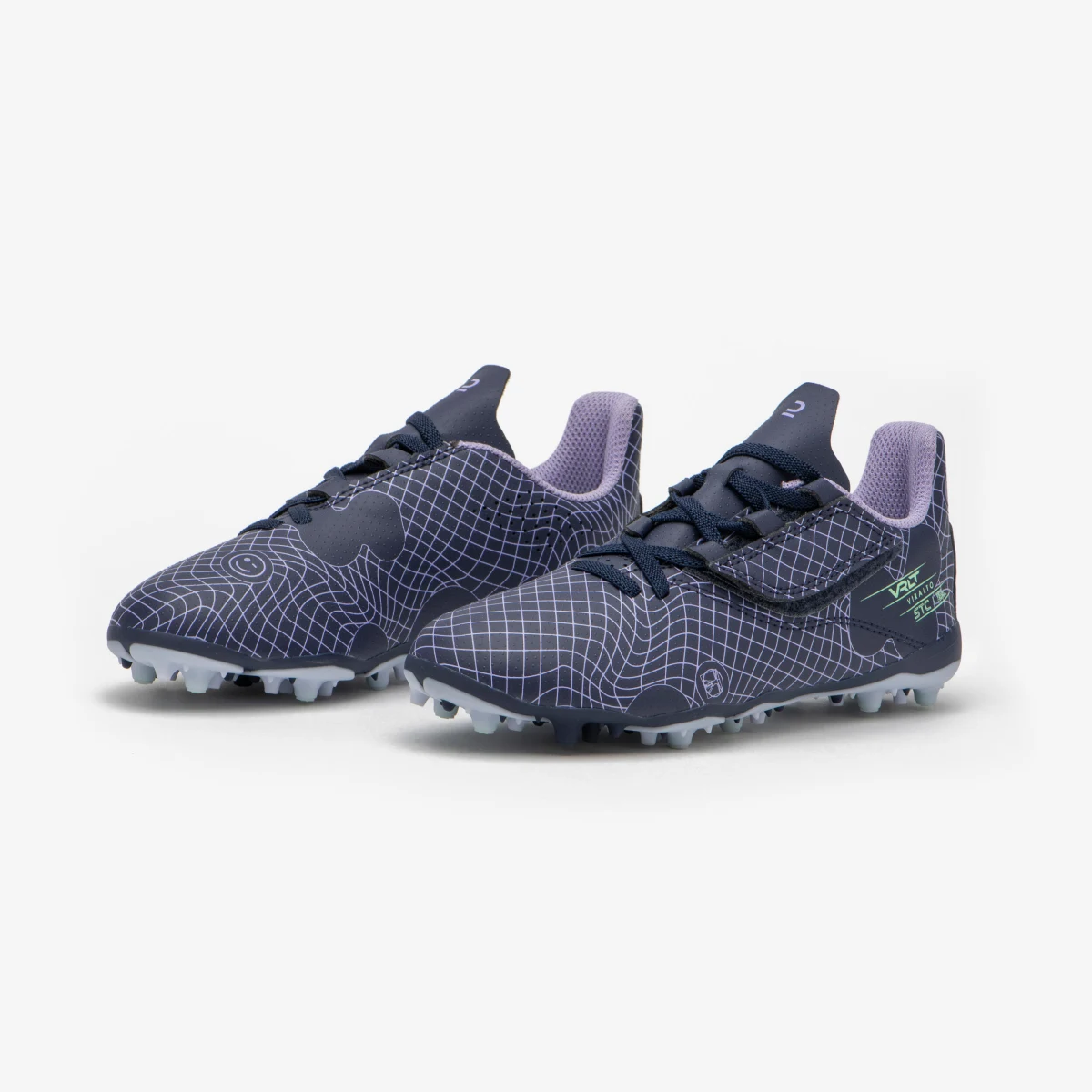 KIPSTA Detské futbalové kopačky Viralto I Easy MG/AG suchý zips Nebula 33 · záber 2