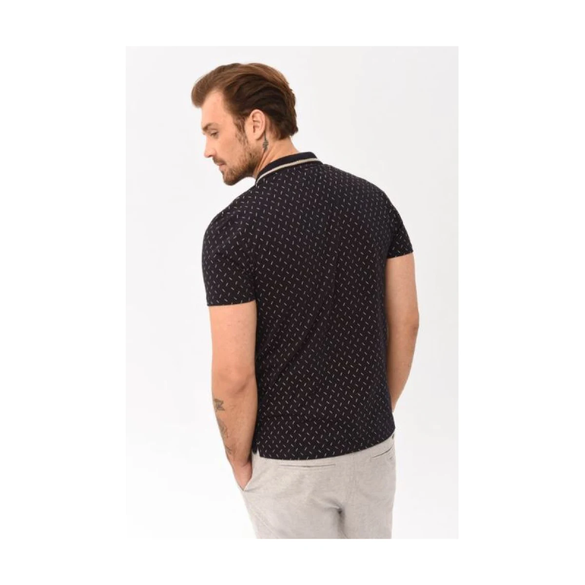 Pánské polo tričko s krátkým rukávem VOLCANO CARO-600-NAVY · záber 2