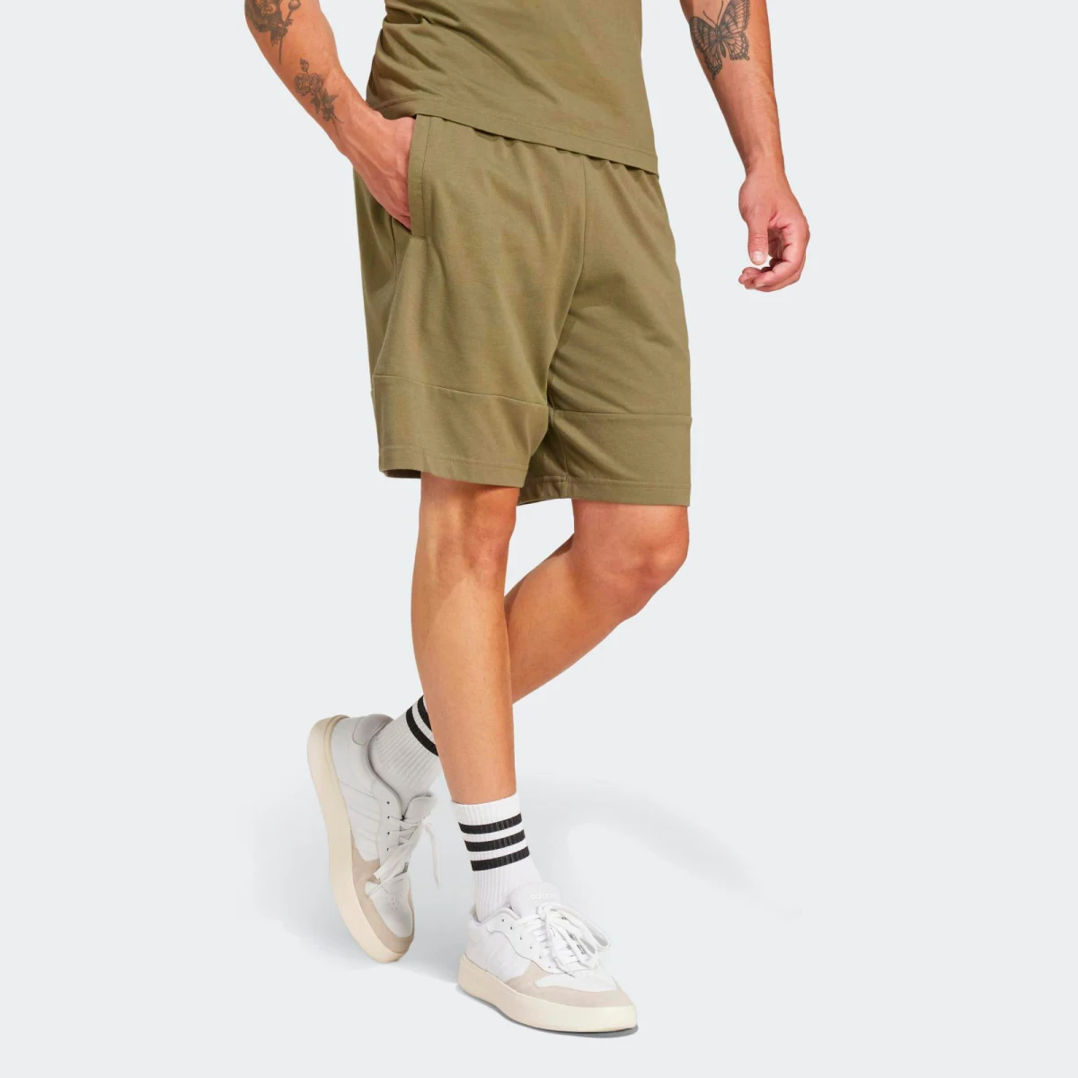 ADIDAS Pánske fitness šortky ADIDAS zelené S · záber 1