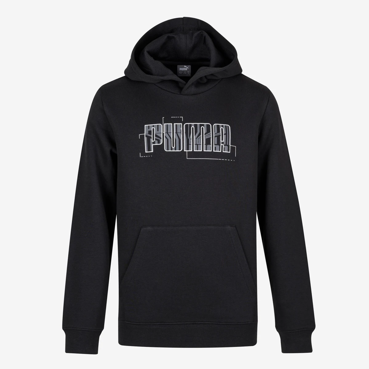 PUMA Detská mikina s kapucňou a potlačou čierna 5-6 r (116 cm) · záber 2