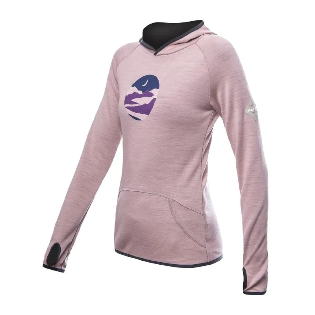 SENSOR Merino Upper Triglav - Velikost: S | Barva: Ružová · záber 1