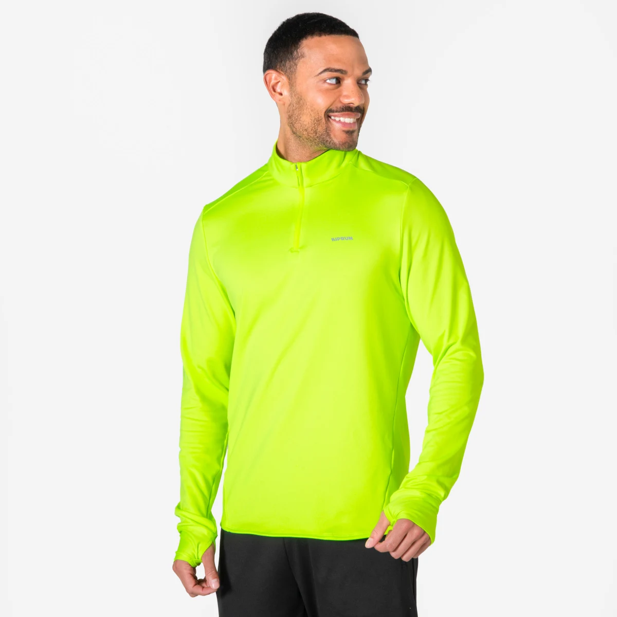 KIPRUN Pánske hrejivé bežecké tričko Warm Day Visibility s dlhým rukávom M · záber 1