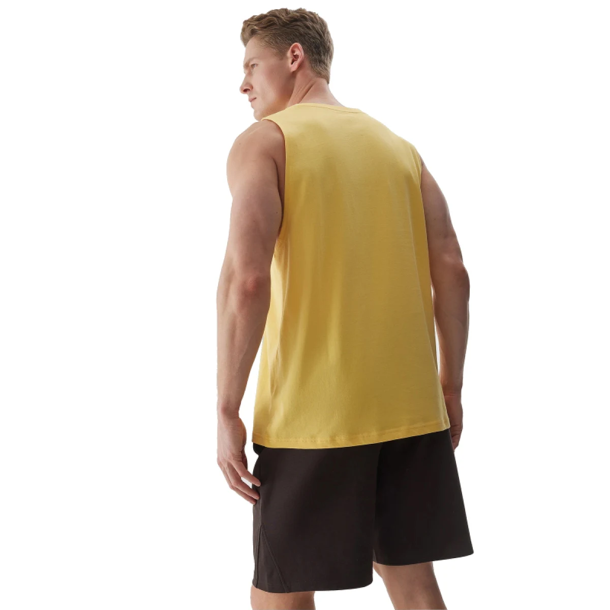 Pánske tielko 4F TSHIRT-WSS24TTSHM1319-71S-YELLOW · záber 2