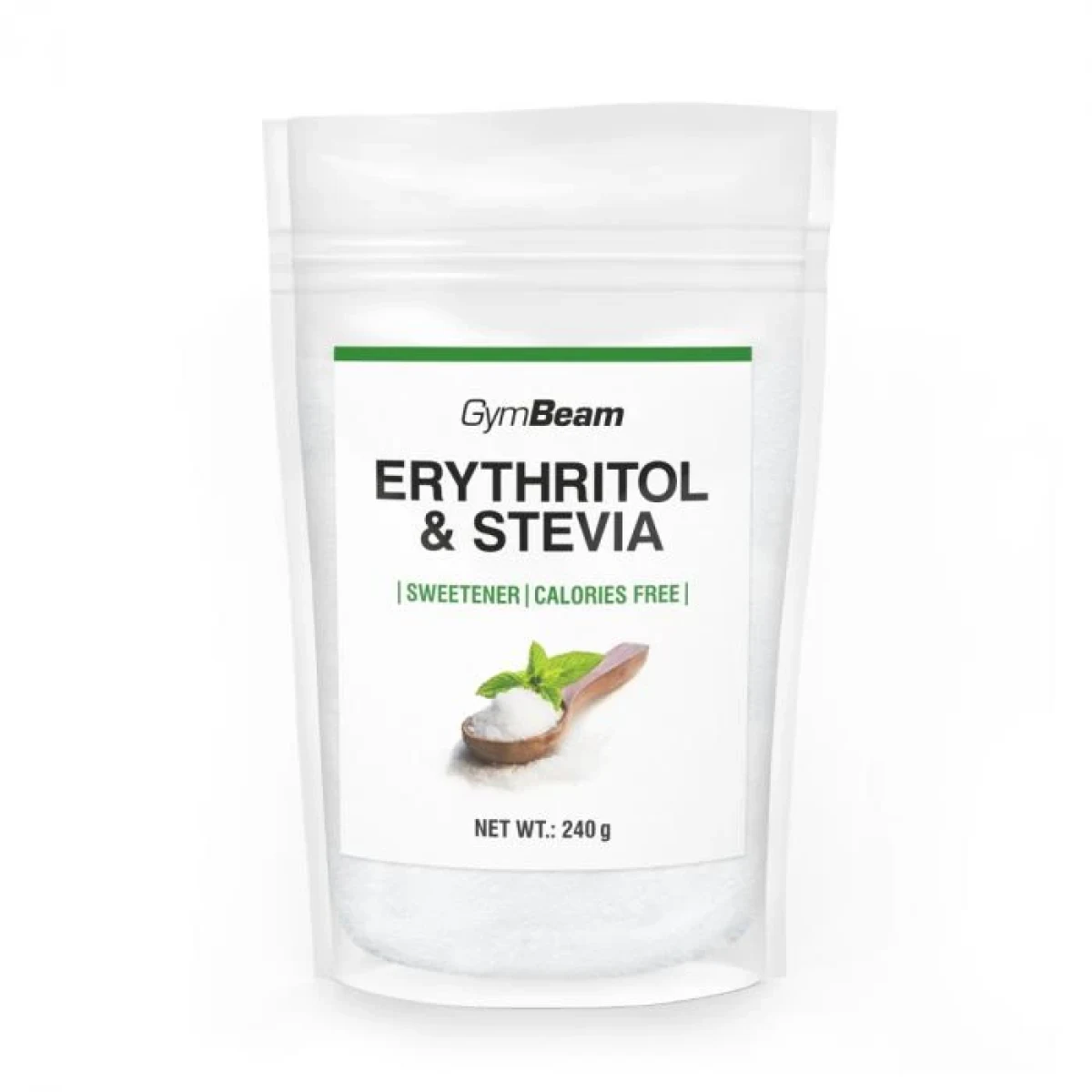GymBeam Erythritol a Stevia sladidlo · záber 2