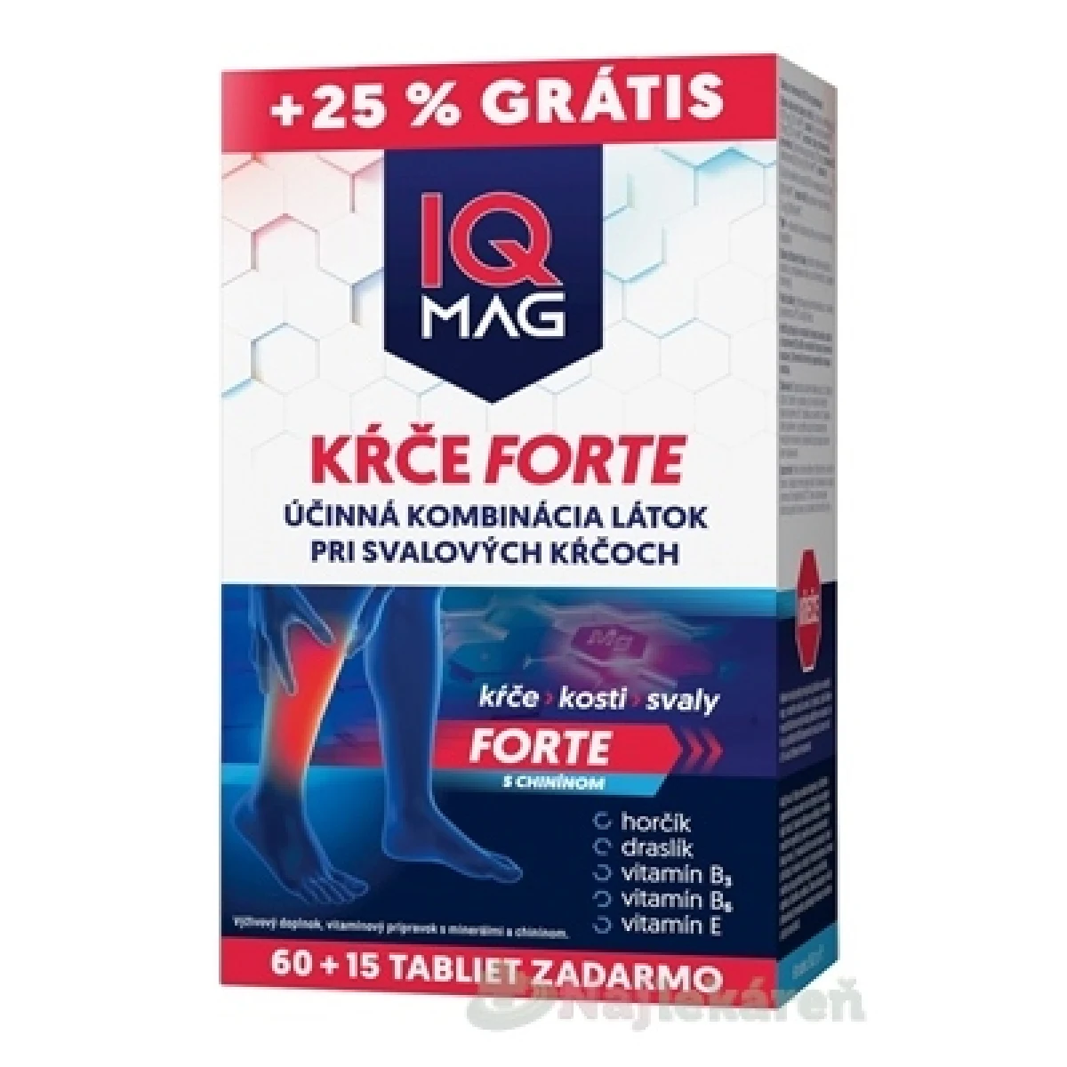 IQ MAG KŔČE FORTE (+25% GRATIS) 60+15 zadarmo (75tbl) · záber 1