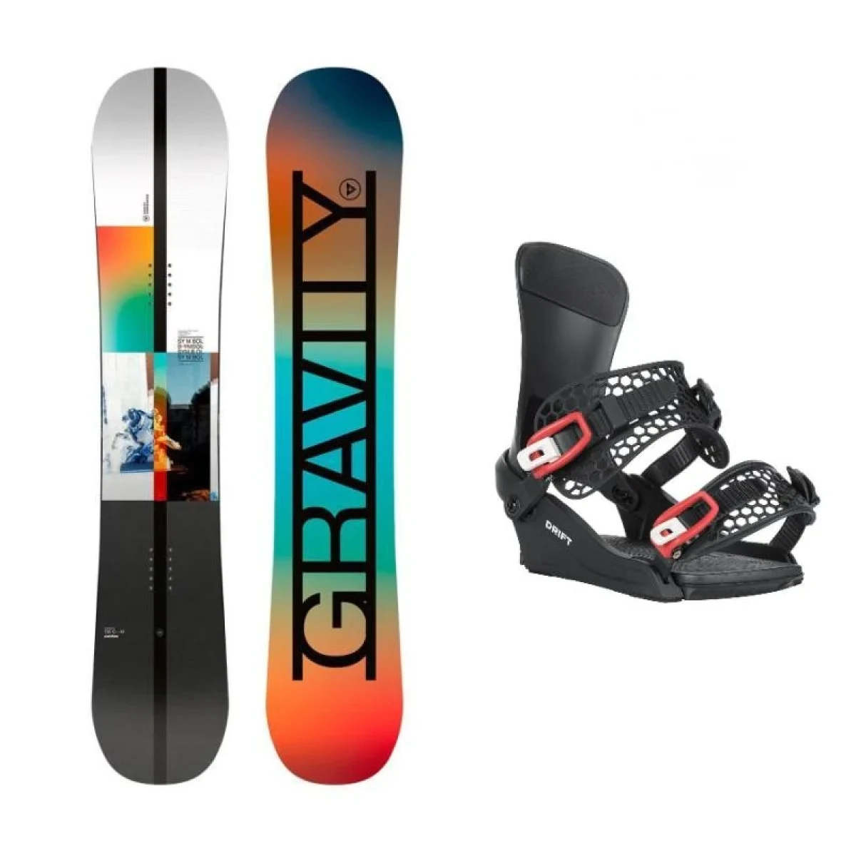 Gravity Symbol 25/26 pánský snowboard + Gravity Drift black/red vázání · záber 1