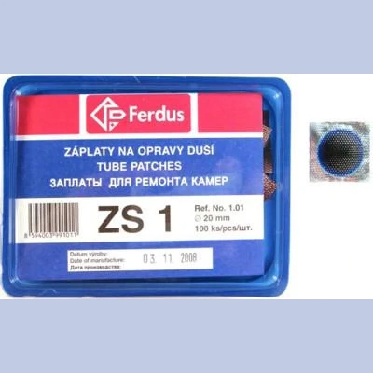 Ferdus ZS-1 Průměr 20mm BOX 100KS záplaty · záber 1