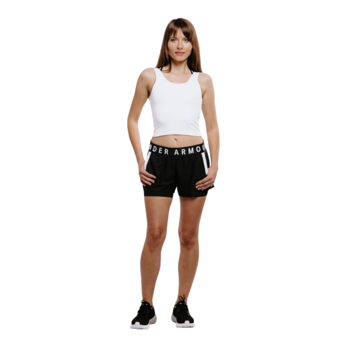 Dámské tréninkové kraťasy UNDER ARMOUR Play Up 2-in-1 Shorts-BLK 001 · záber 4