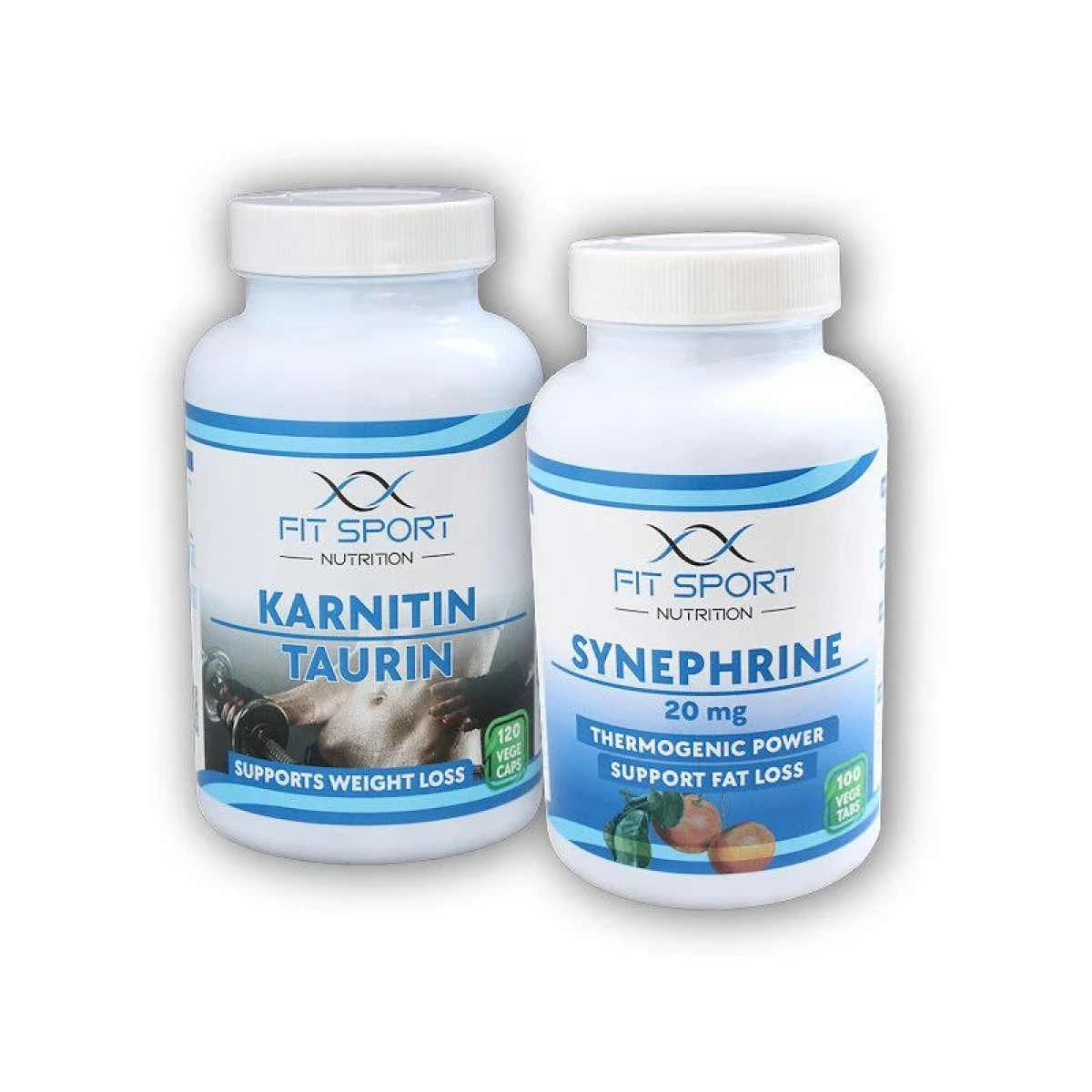 FitSport Nutrition Karnitin Taurin 120 vege caps + Synephrine 20mg 100 vege tabs · záber 1