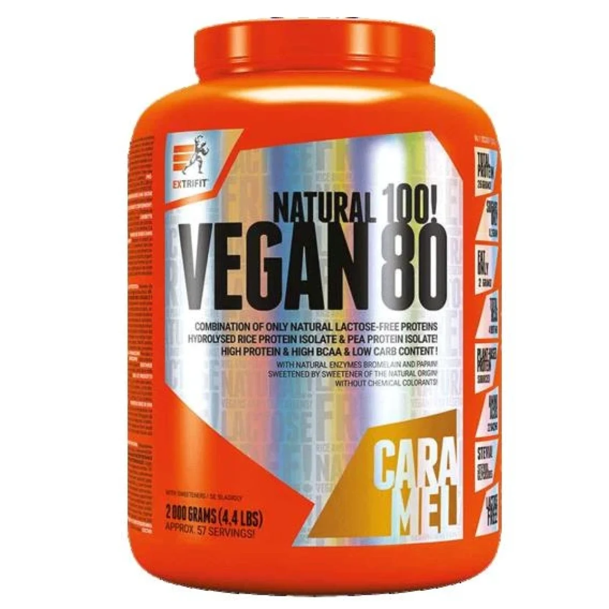 Extrifit Vegan 80 2000g - Barva: Vícebarevná | Příchuť: Čokoláda · záber 1