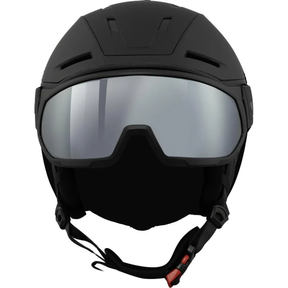 Lyžařská helma se štítem BLIZZARD Edge Visor ski helmet, black matt, orange lens, silver mirror S2 · záber 2