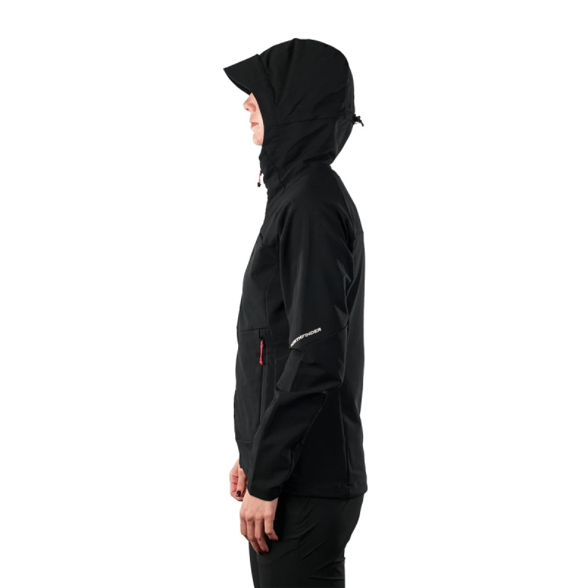 Dámska turistická softshellová bunda s kapucňou NORTHFINDER DESTINEY-269black · záber 4