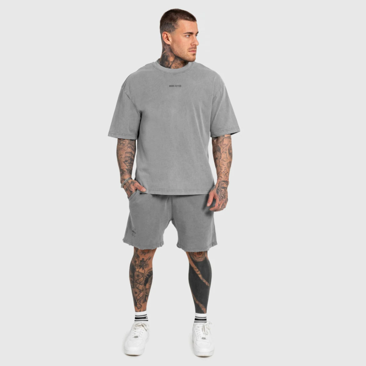 Pánska súprava Iron Aesthetics X Washed, sivá · záber 3