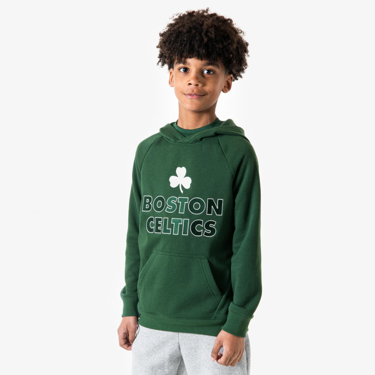TARMAK Detská mikina s kapucňou 900 NBA Boston Celtics zelená 14-15 r (161-172 cm) · záber 1