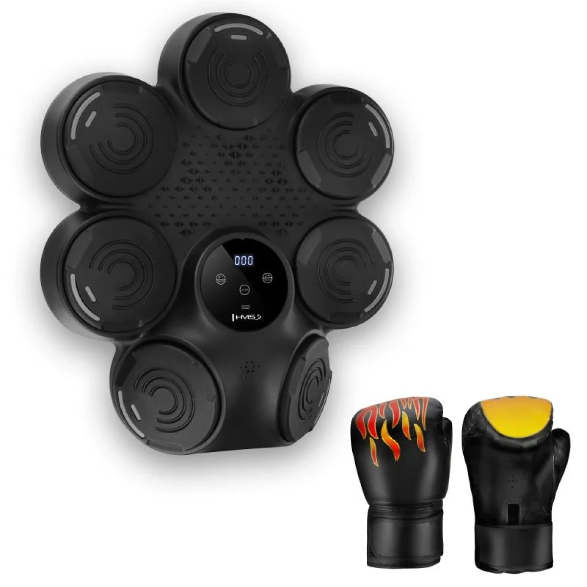 HMS Elektronický boxerský terč TB30 s LED, Bluetooth a rukavicemi (Music Boxing Machine) · záber 1