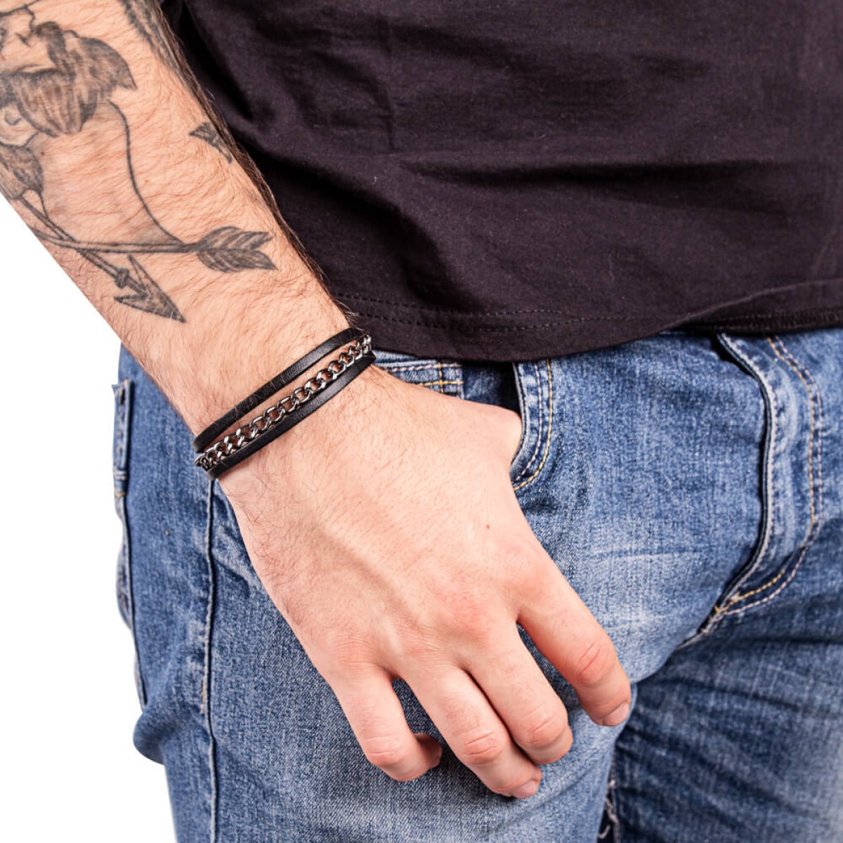 Kožený náramok W-TEC Cregnesh Dĺžka 20 cm · záber 3
