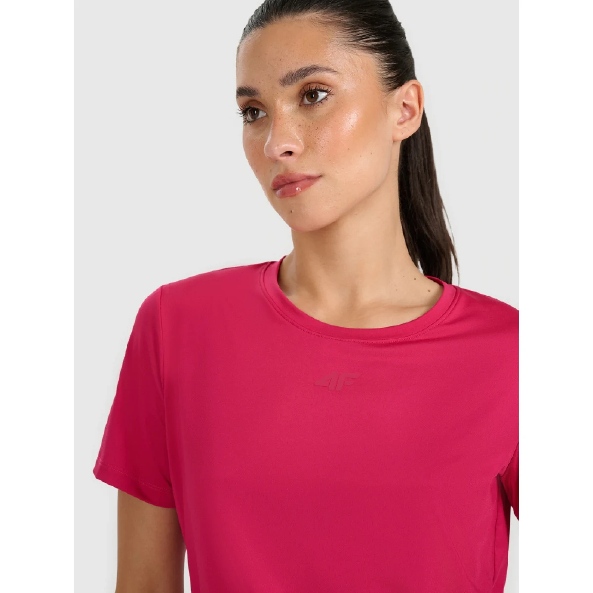 Dámske tréningové tričko s krátkym rukávom 4F TSHIRT FNK F1517-WAW25TFTSF1517-54S-PINK · záber 5