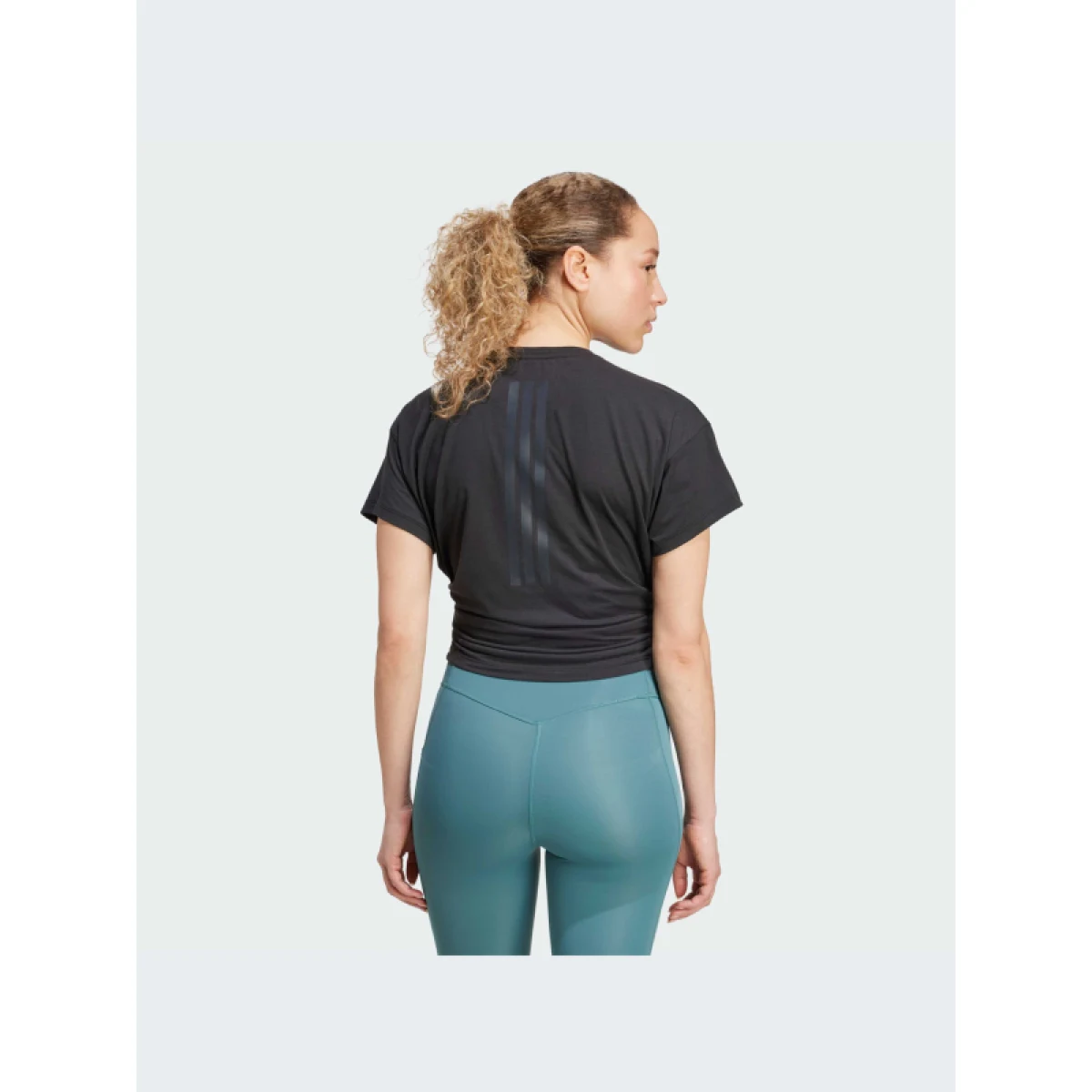 Dámske tréningové tričko s krátkym rukávom ADIDAS Power Tee BLACK · záber 2