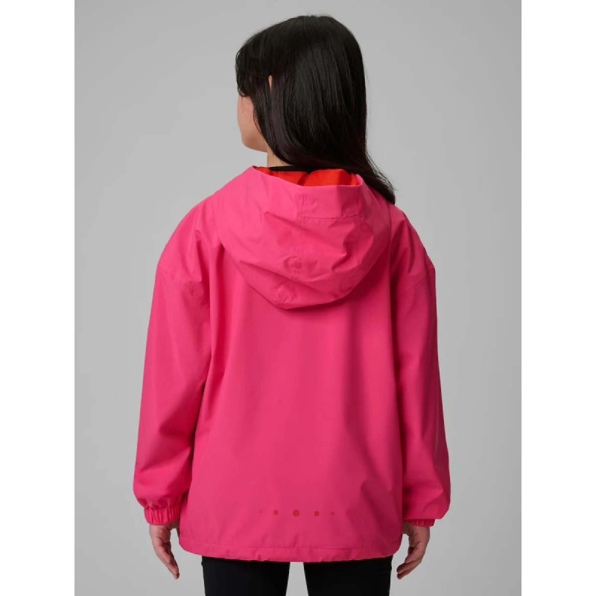Dievčenská turistická bunda s kapucňou 4F JUNIOR TECHNICAL JACKET U1096-55S-HOT PINK · záber 4