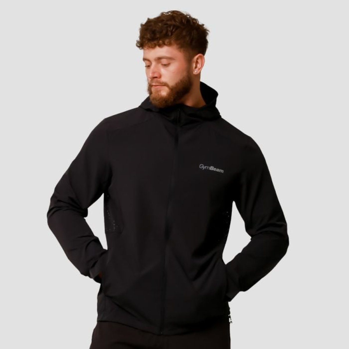 GymBeam Bežecká bunda Pulse Black LL · záber 1