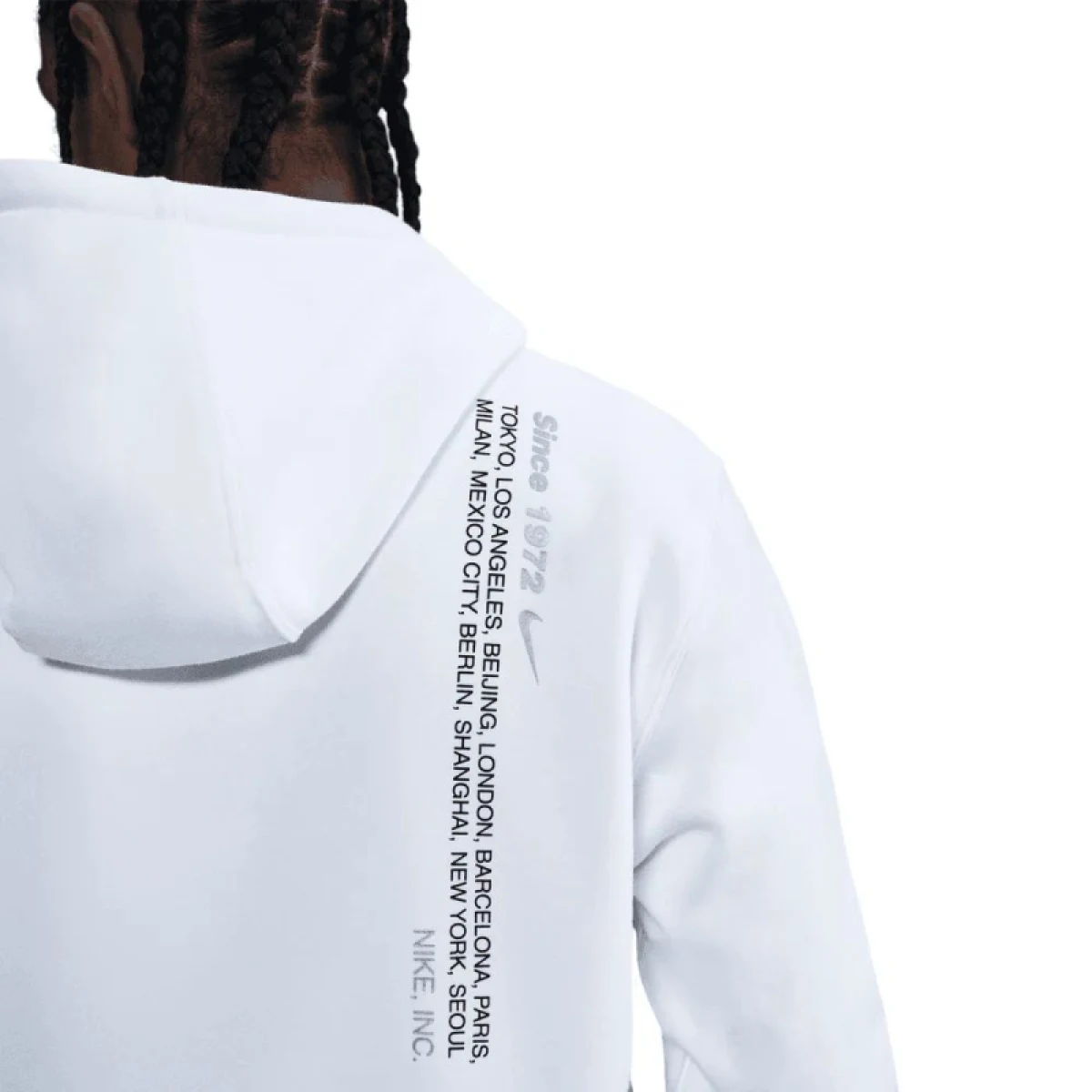 Pánská mikina s kapucí NIKE M NK CLUB BB PO HDY SWSH SPORT WHITE METALLIC SILVER · záber 4