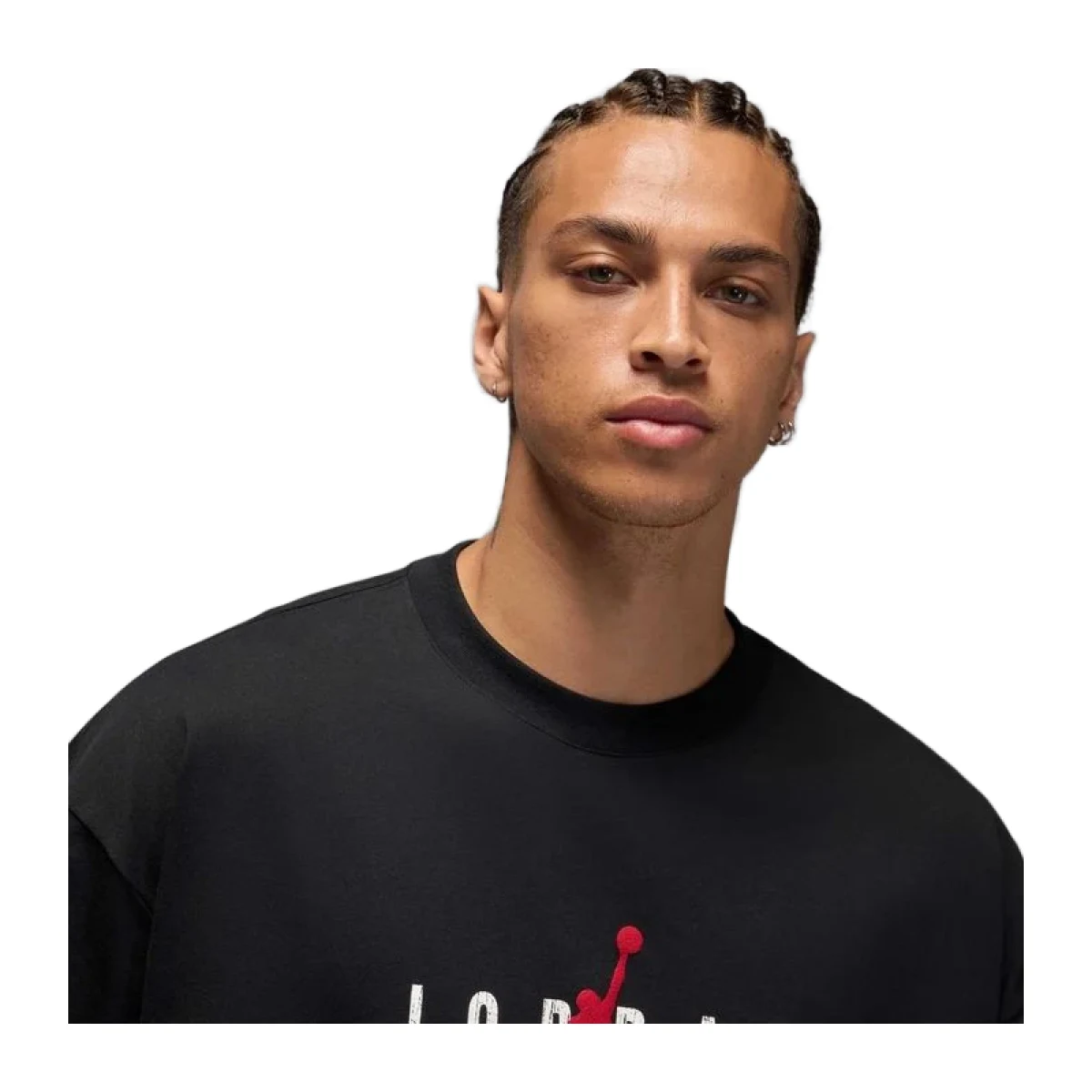 Pánske tričko s krátkym rukávom NIKE M J BRK JD AIR WM OVSZ CRW BLACK GYM RED · záber 2