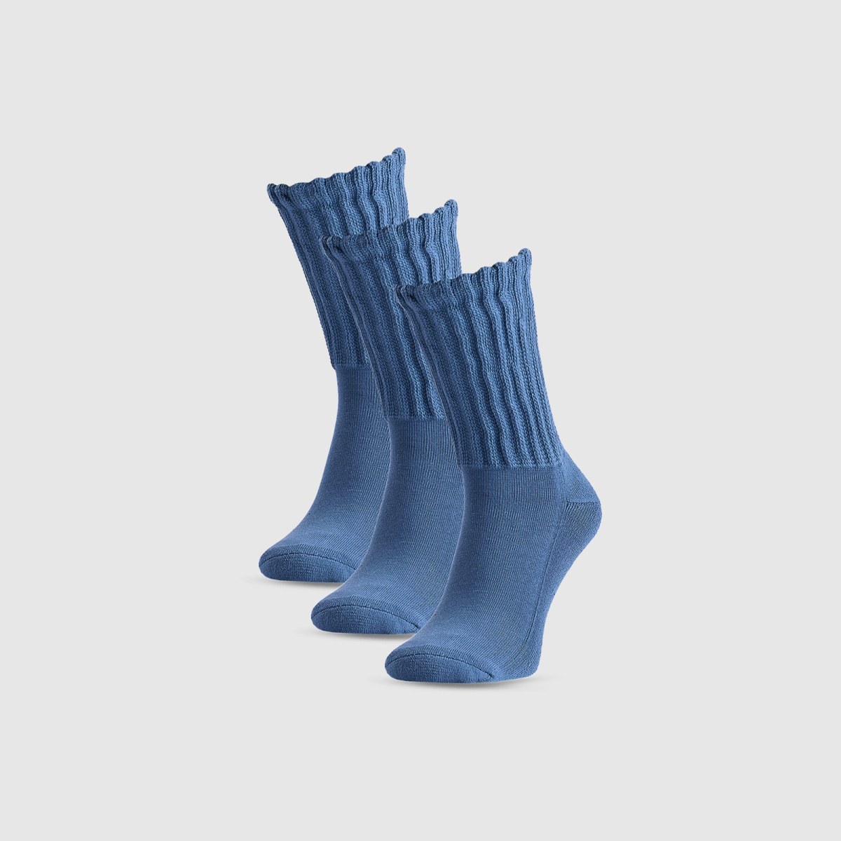 Dámske casual ponožky nad členok (3-pack) - tmavomodré · záber 1