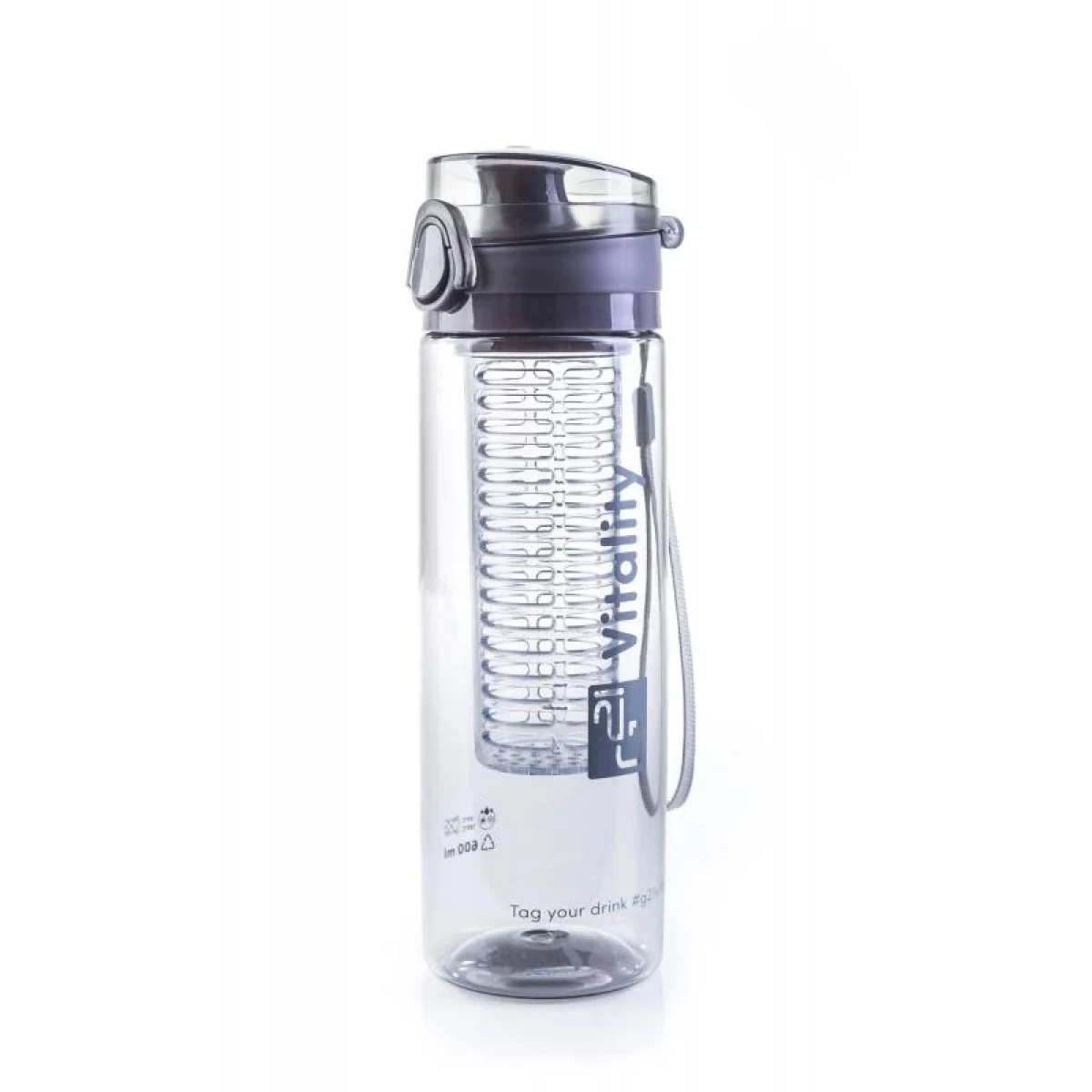 G21 Láhev na smoothie/juice, 600 ml, šedá · záber 1