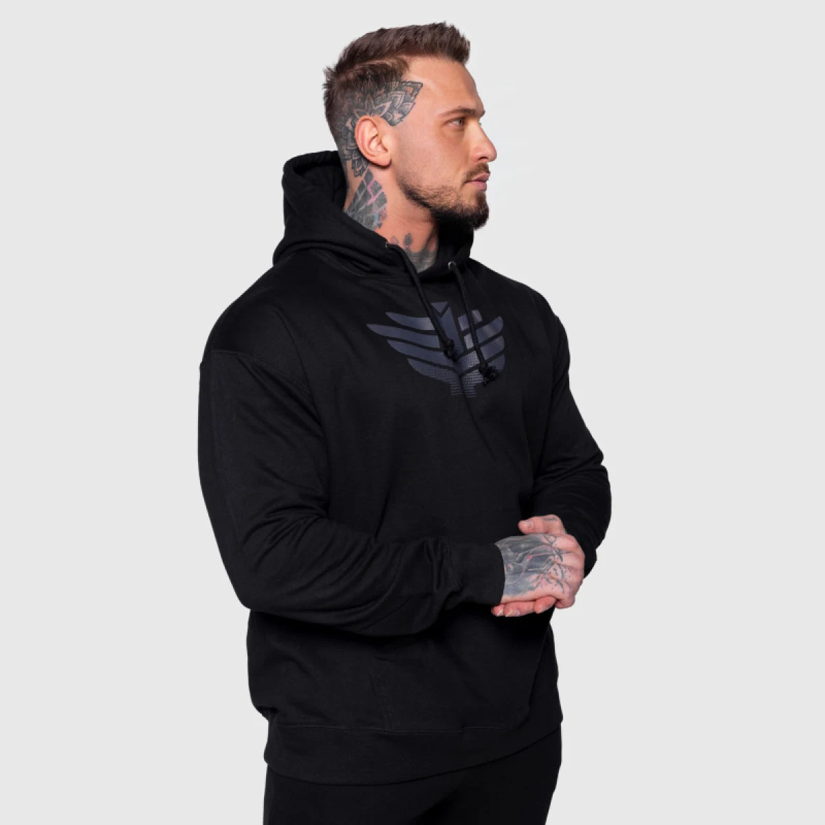 Pánska mikina s kapucňou Iron Aesthetics Apex, čierna · záber 4