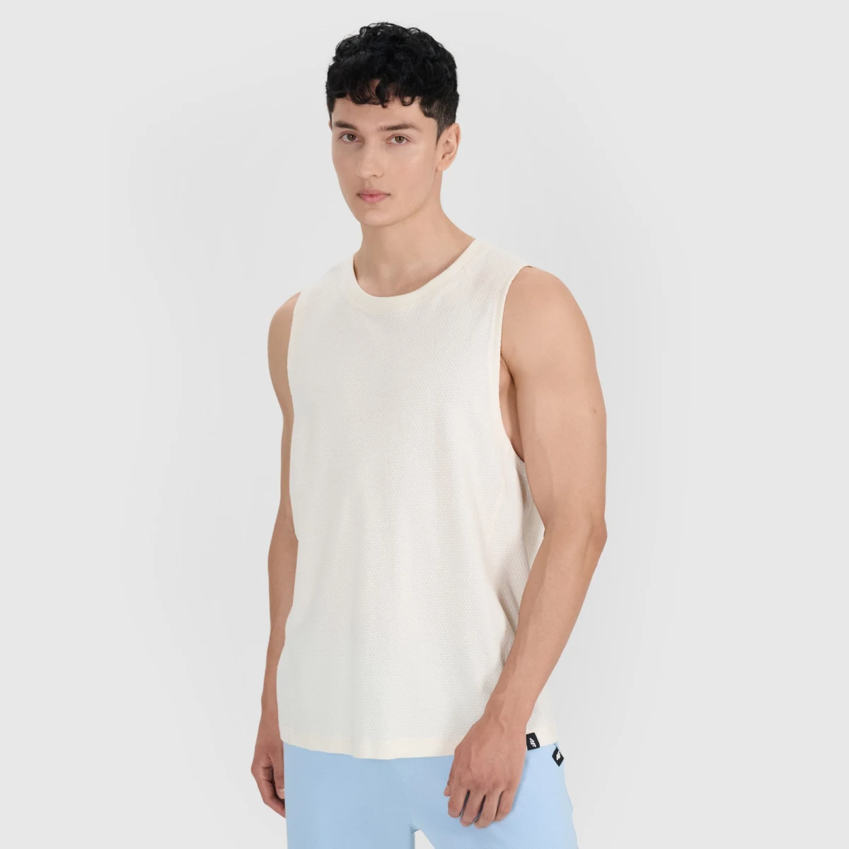 Pánský tank top oversize - bílý · záber 1
