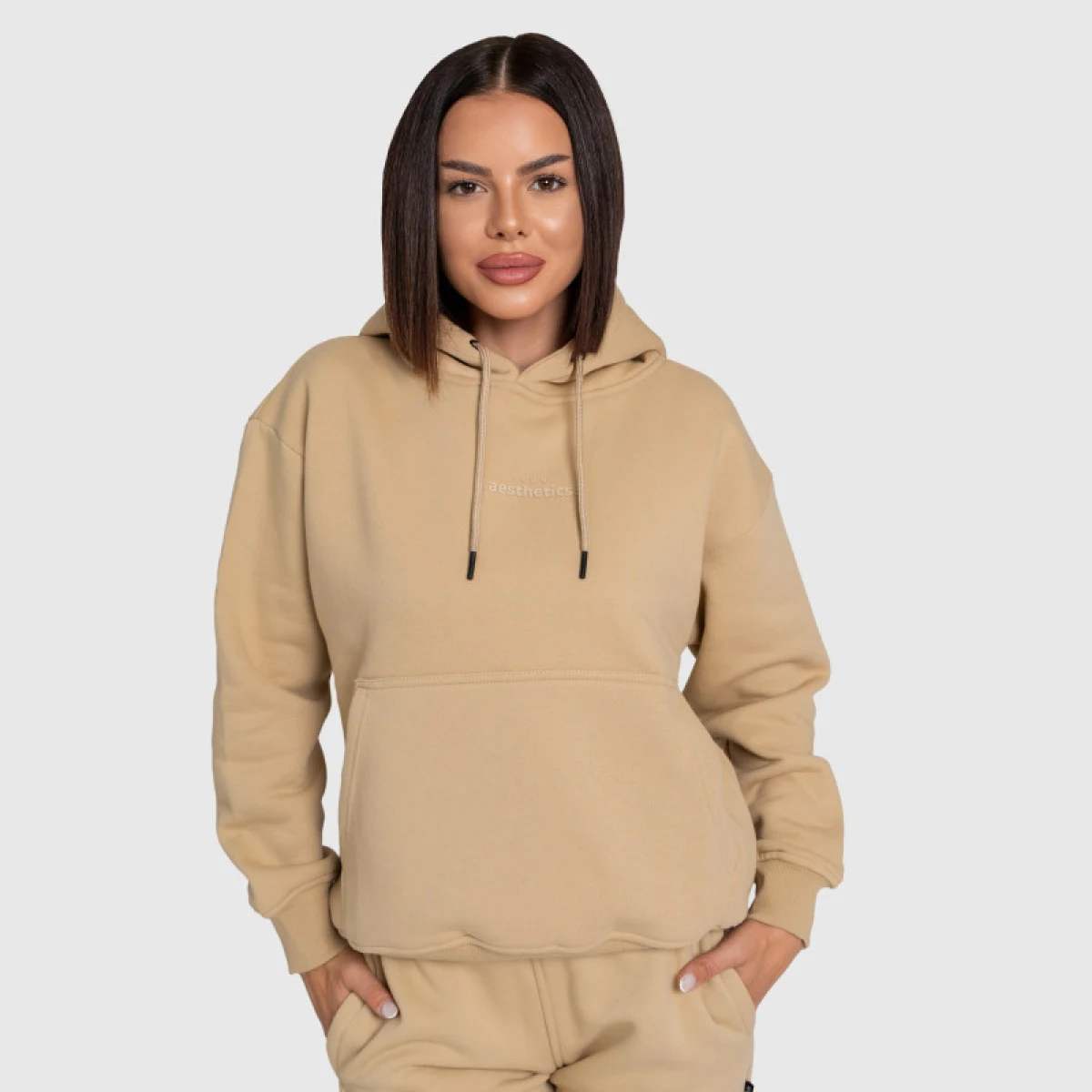 Dámska mikina Iron Aesthetics Cargo, béžová · záber 1