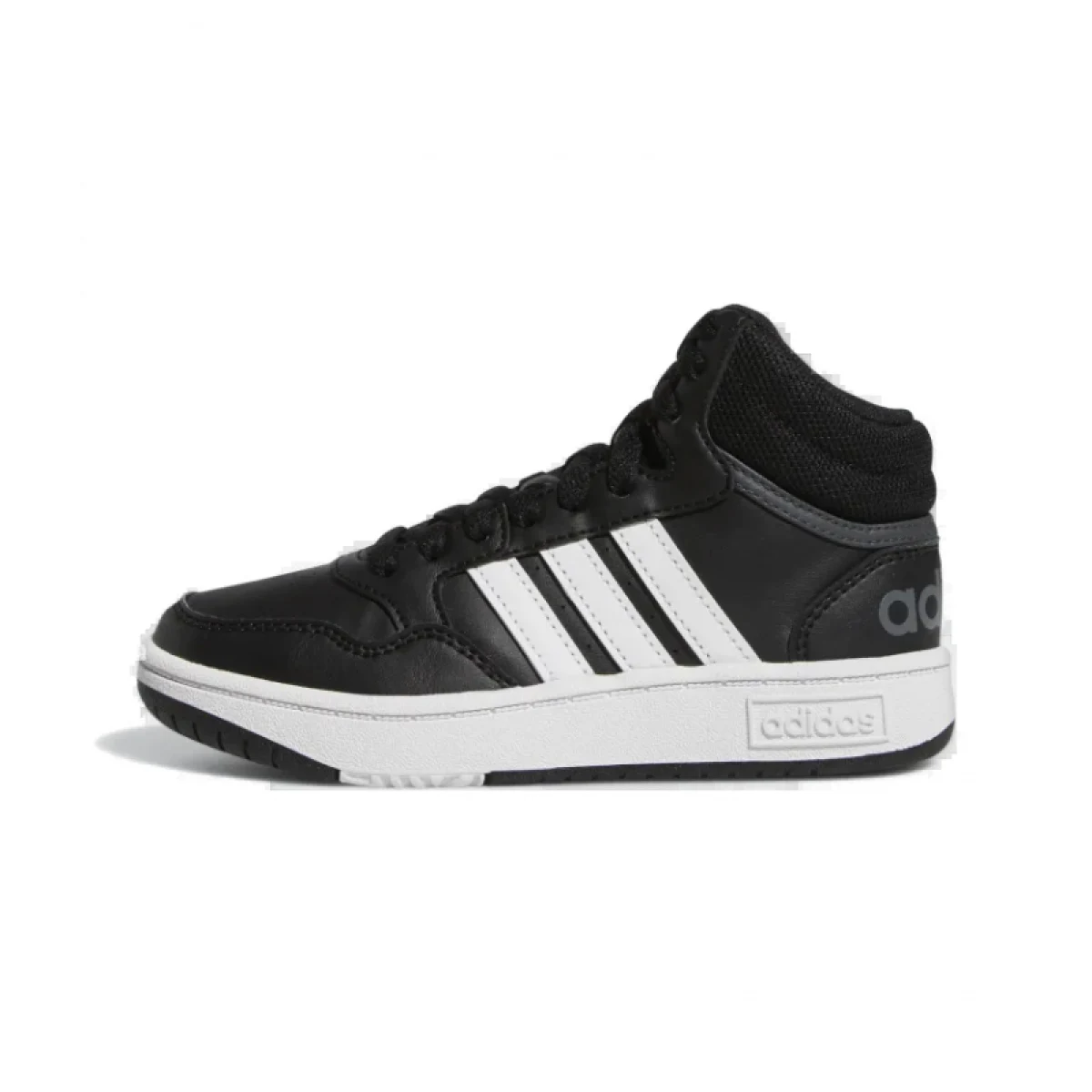 Juniorská rekreační obuv ADIDAS Hoops Mid 3.0 K core black cloud white grey six · záber 3
