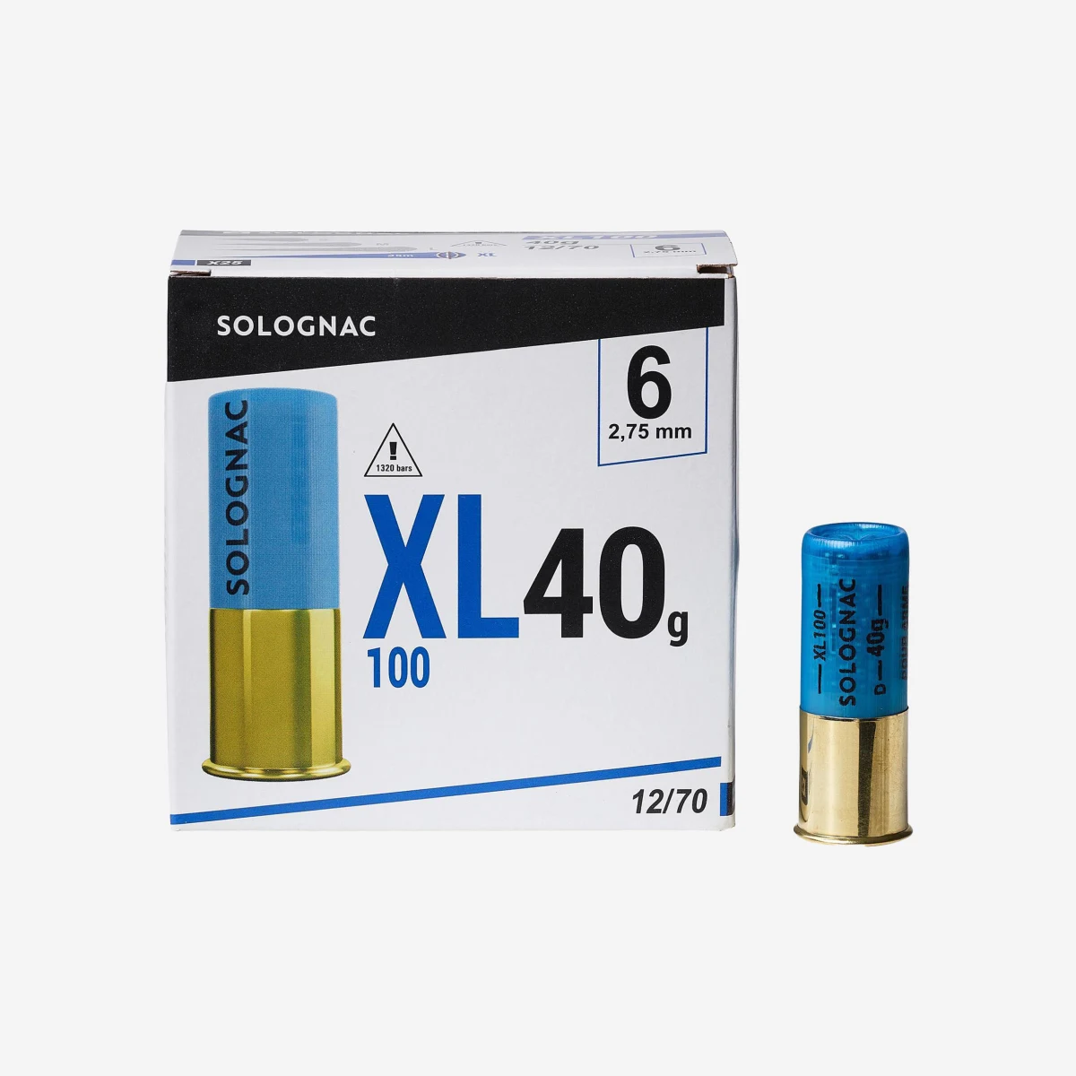 SOLOGNAC Náboj XL100 40 g kaliber 12/70 brok č. 6 x 25 ks N° 6 · záber 1