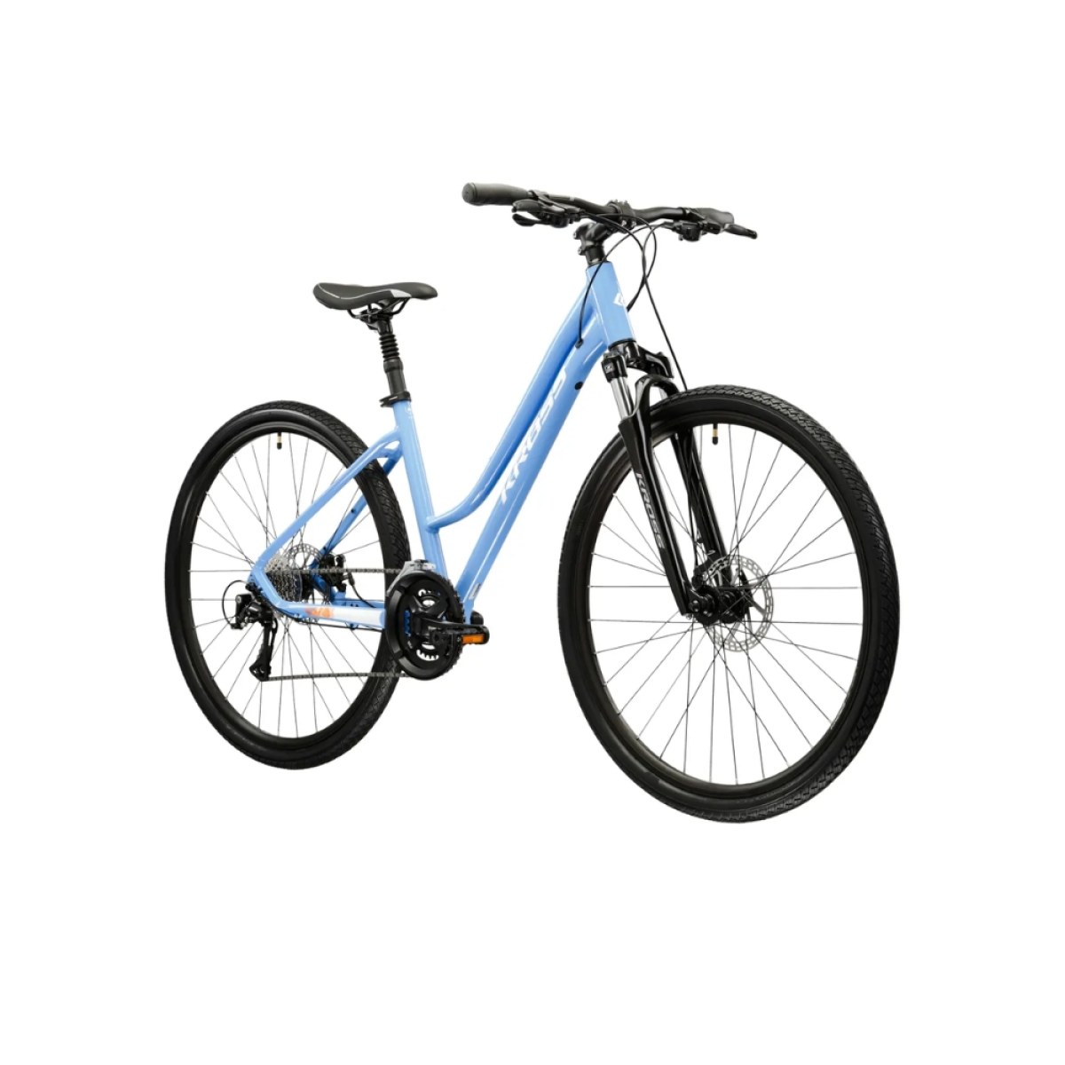 Kross Evado 3.0 28" - model 2025 modrá / biela / lesk - M (17", 158-170 cm) · záber 2
