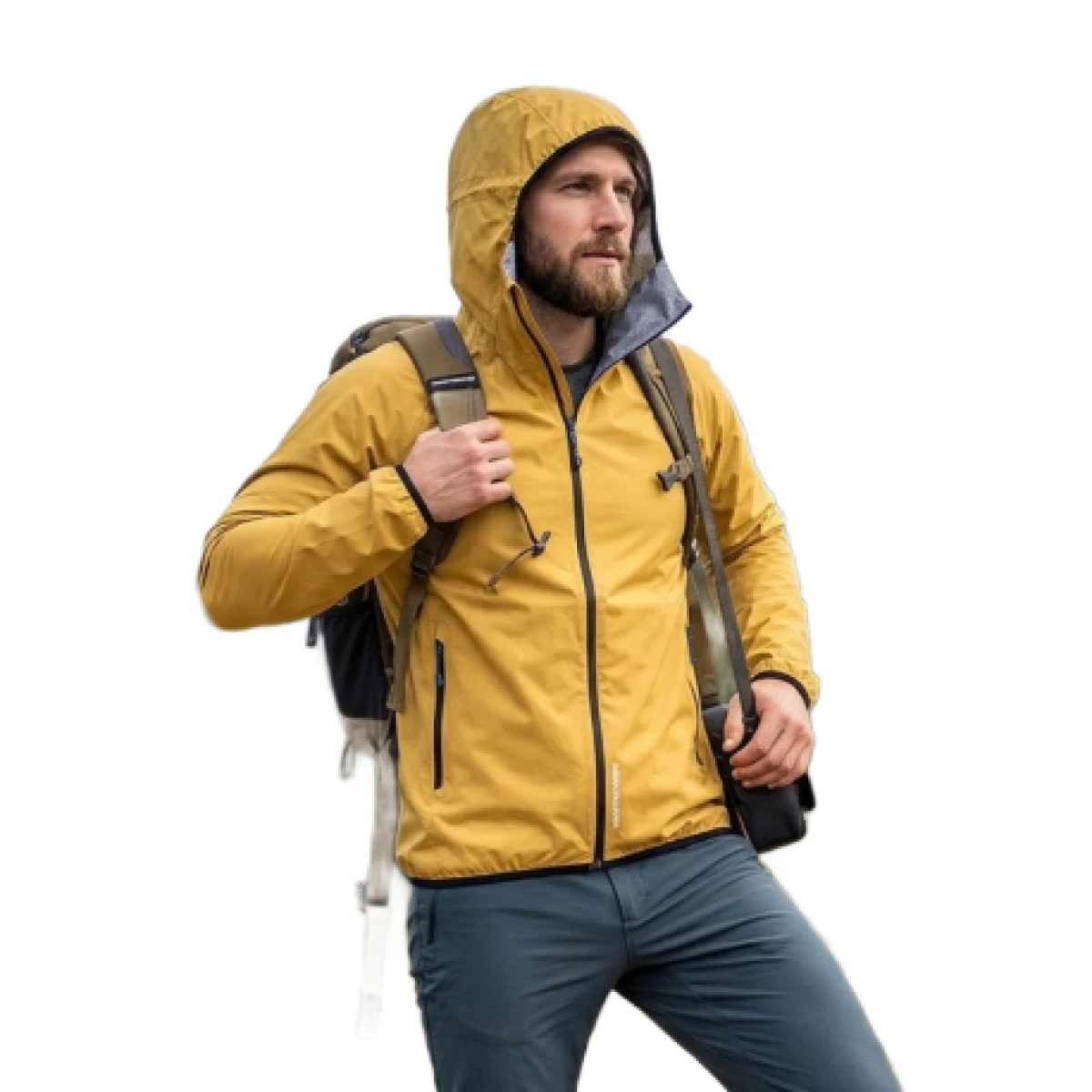 Pánska turistická bunda s kapucňou NORTHFINDER BENEDICTO-520mustard · záber 1