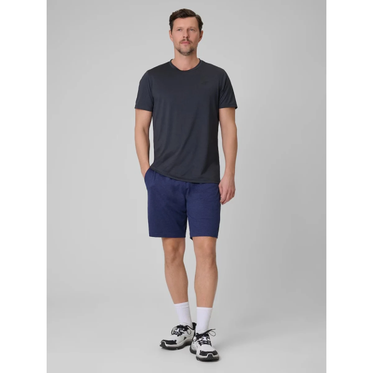 Pánské tréninkové kraťasy 4F SHORTS FNK M1277-31M-NAVY MELANGE · záber 4