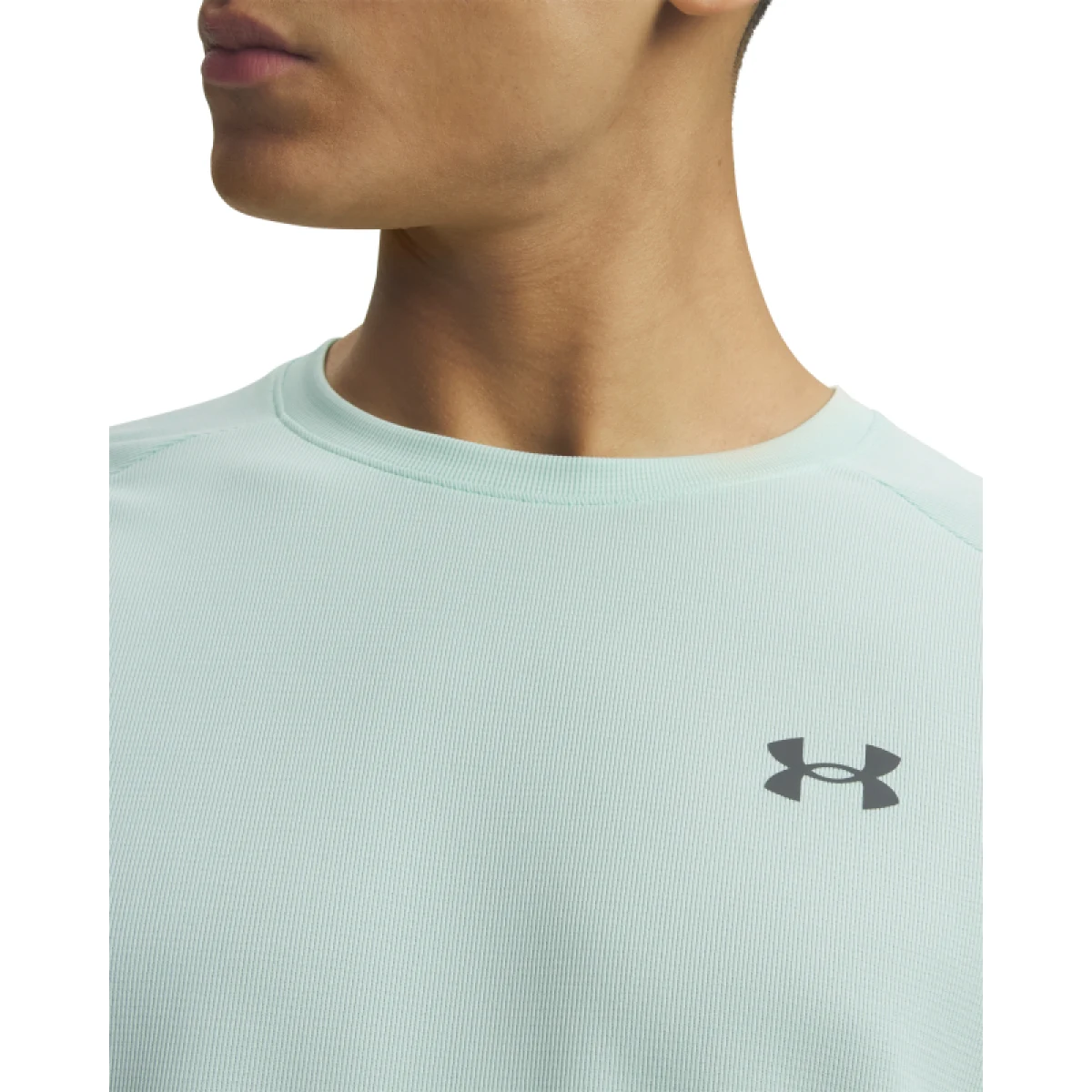Pánske tréningové tričko s krátkym rukávom UNDER ARMOUR UA Tech Textured SS-GRN · záber 2