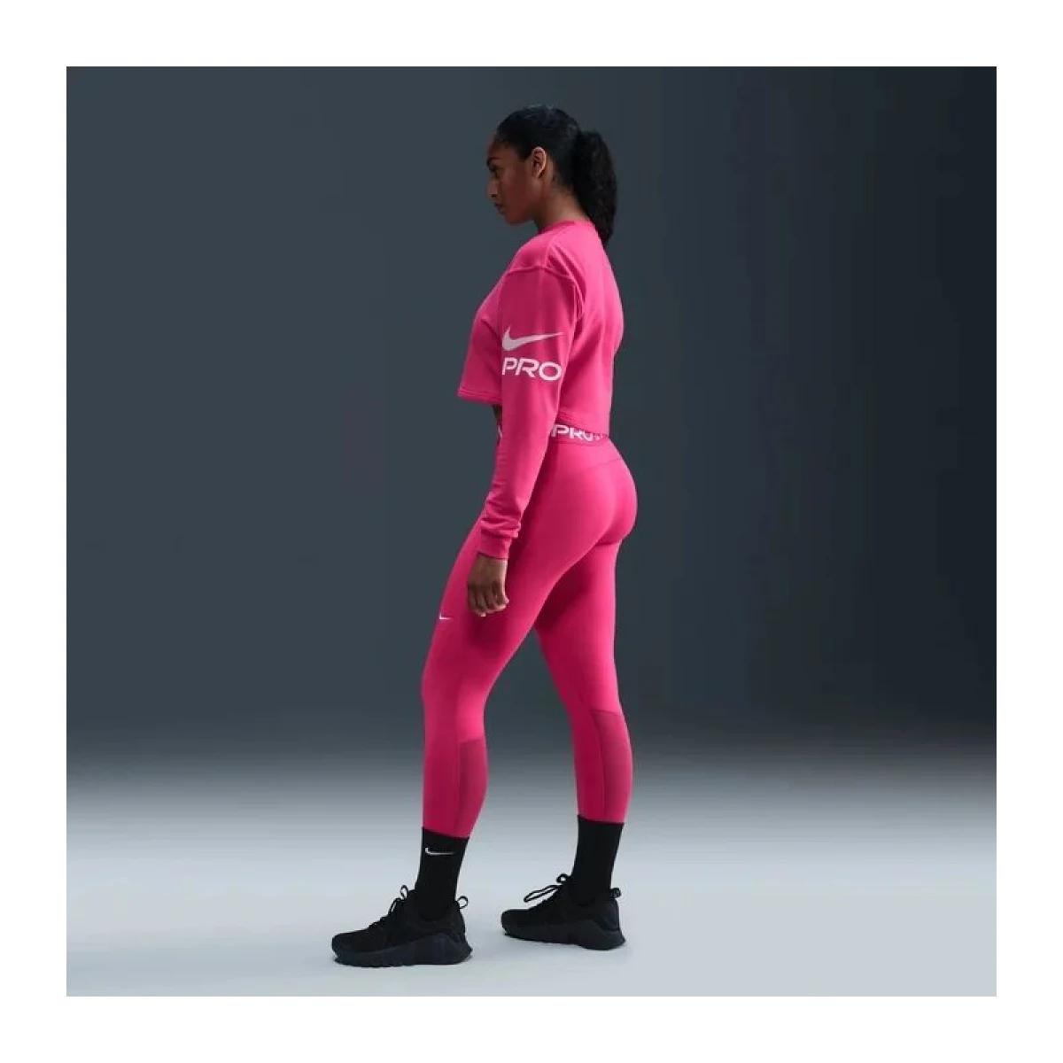 Dámska tréningová mikina NIKE W NP DF FLC CREW TT GRX RUSH PINK PINK FOAM WHITE · záber 5