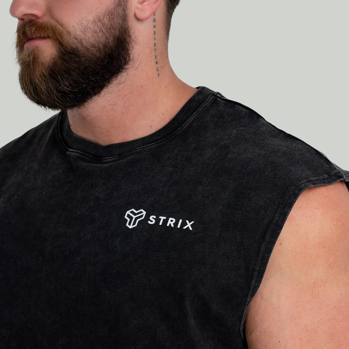 STRIX Tank Top Washed Black - Velikost: XXL | Barva: Čierna | Hmotnost: 0,3 kg | Balení: 65 · záber 2