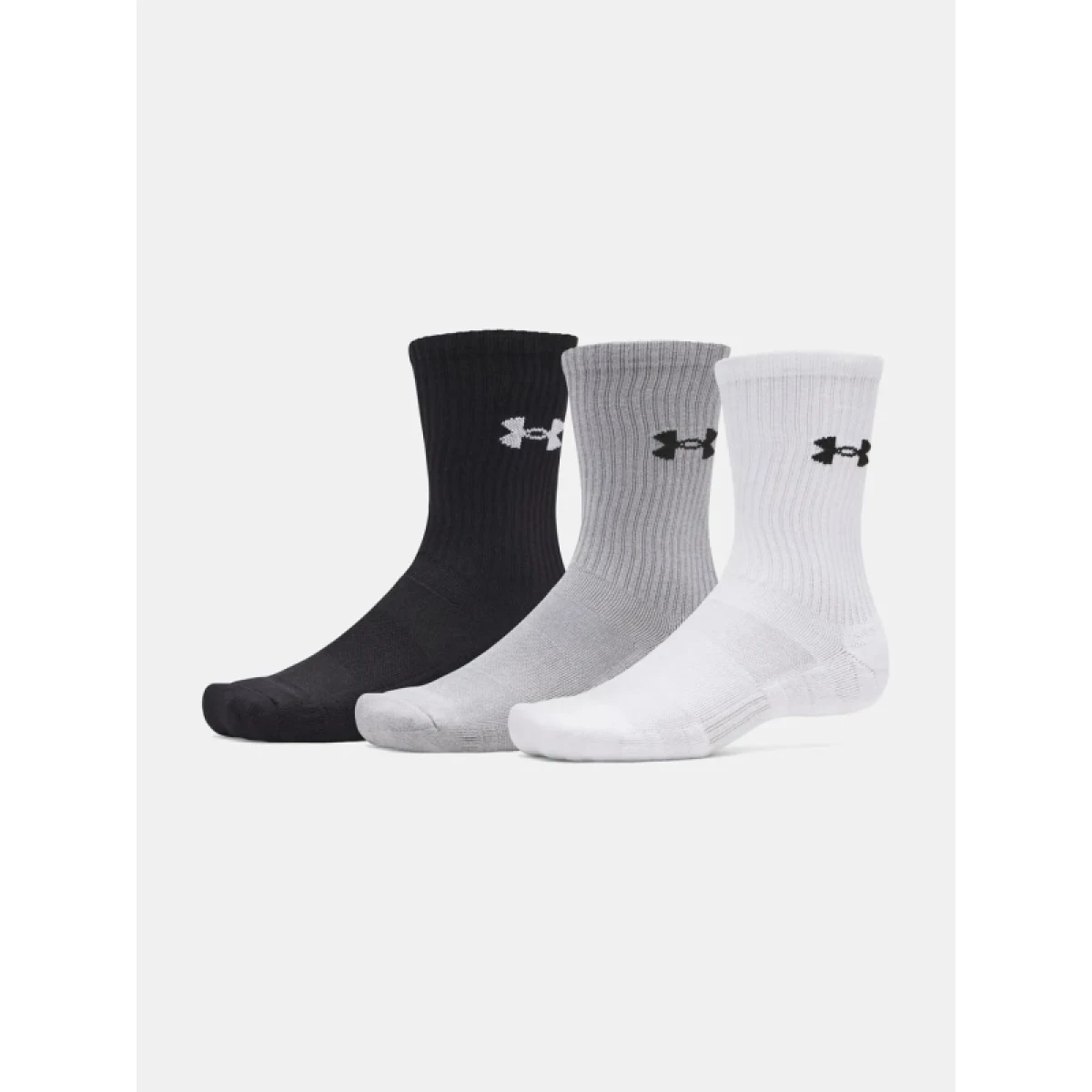 Ponožky UNDER ARMOUR 3 PACK-UA Performance Cotton Crw-WHT · záber 2