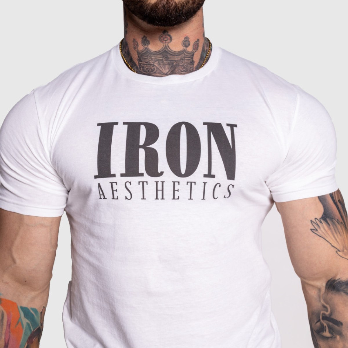 Pánske športové tričko Iron Aesthetics Urban, biele · záber 2