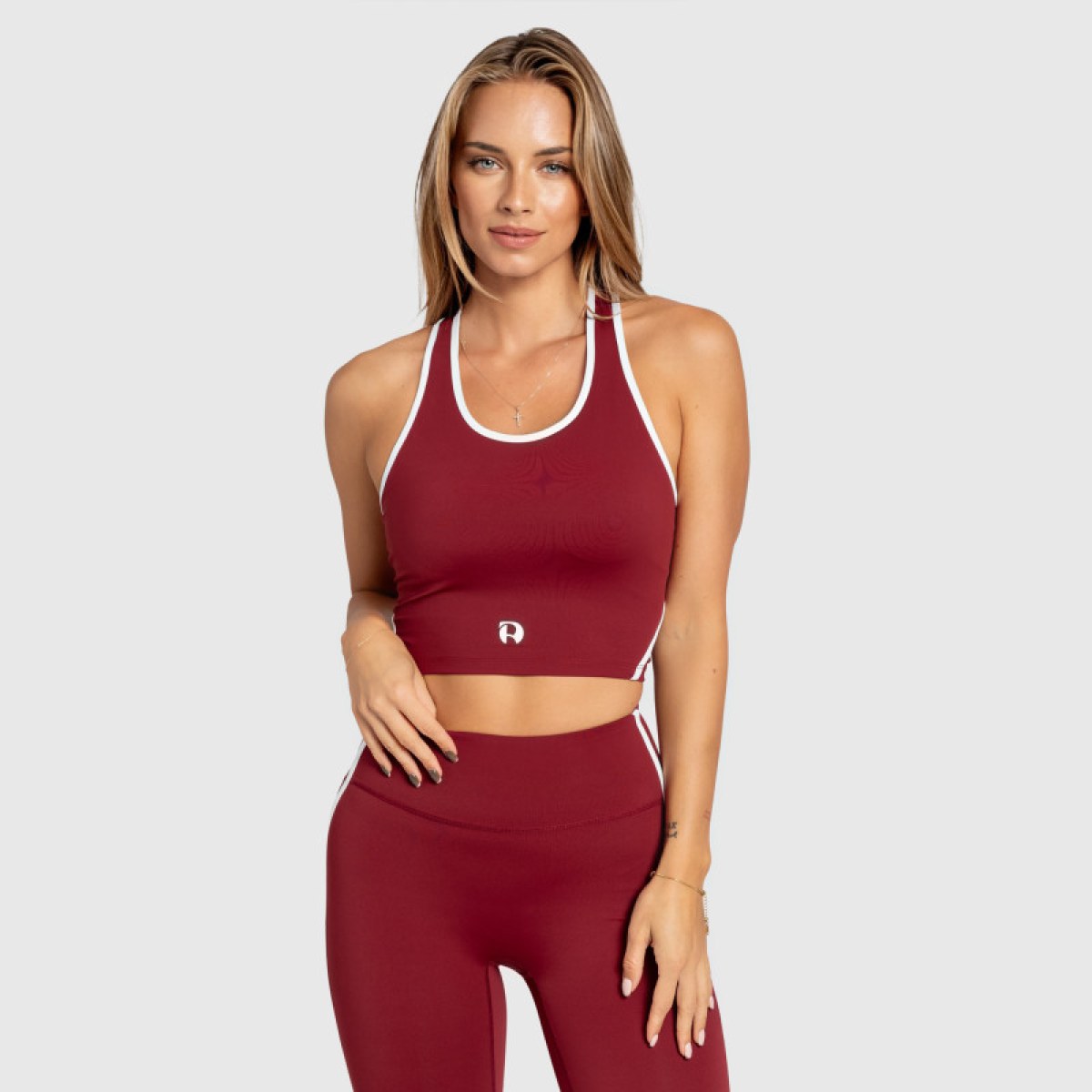 Dámska športová podprsenka Iron Aesthetics Define, bordová · záber 1