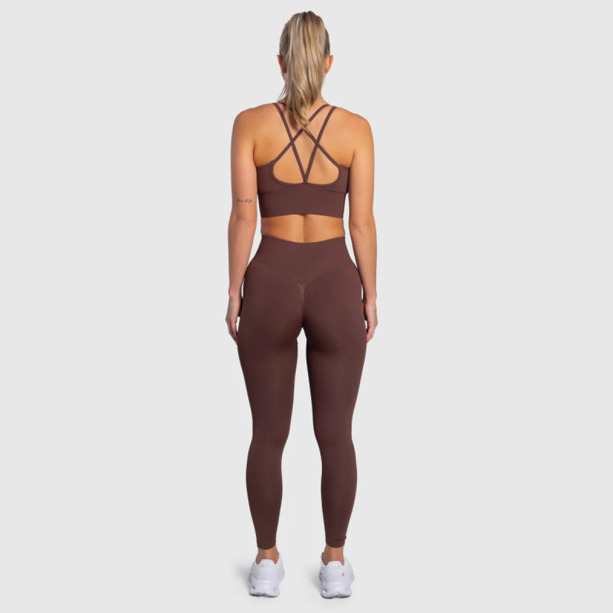 Dámske legíny Iron Aesthetics Ultimate, hnedé · záber 3