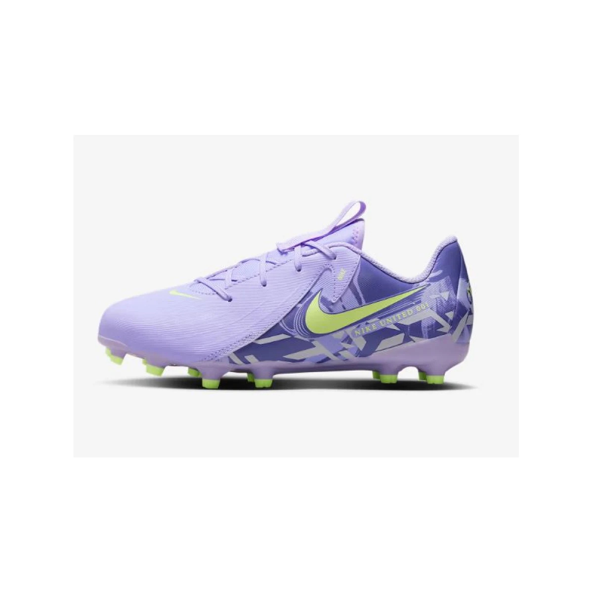 Chlapecké fotbalové kopačky outdoorové NIKE Phantom GX 2 Academy Jr FG MG purple agate barely volt · záber 2