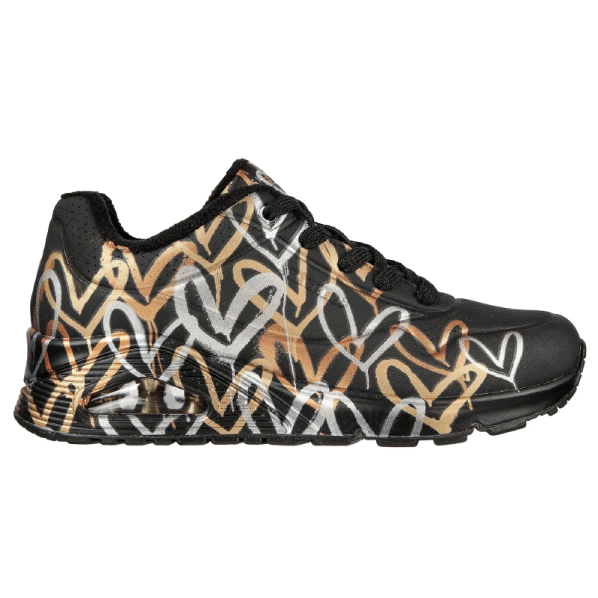Dámská rekreační obuv SKECHERS Uno Metallic Love black gold · záber 2