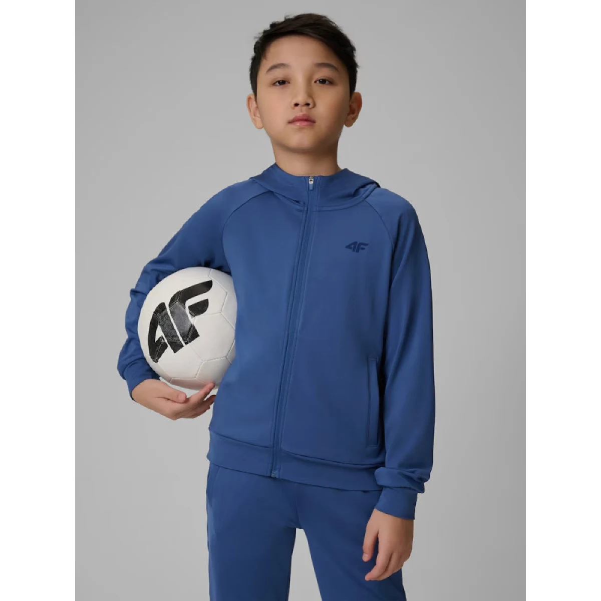 Chlapčenská tréningová mikina so zipsom 4F JUNIOR SWEATSHIRT FNK M690-31S-NAVY · záber 2